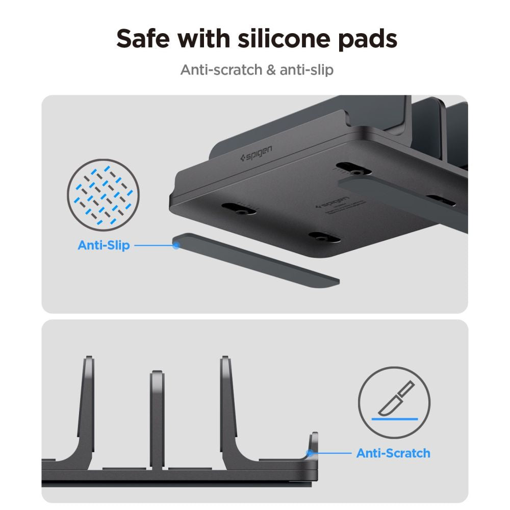 Spigen LD208S4 Desk Organizer for Laptops, Tablets, Smartphones, Keyboards - Gray_6