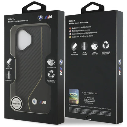 BMW M Carbon Line &amp; Logo MagSafe Case for iPhone 17 - Yellow_7