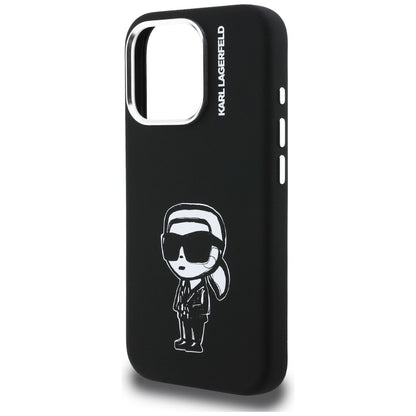 Karl Lagerfeld Silicone Karl Sketch MagSafe Case for iPhone 16 Pro - Black_5