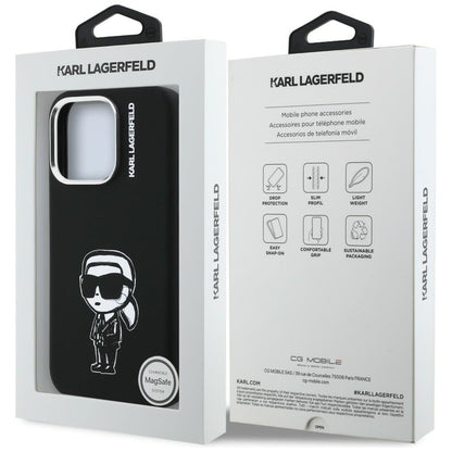 Karl Lagerfeld Silicone Karl Sketch MagSafe Case for iPhone 16 Pro - Black_7