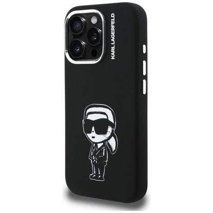 Karl Lagerfeld Silicone Karl Sketch MagSafe Case for iPhone 16 Pro Max - Black_1