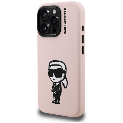 Karl Lagerfeld Silicone Karl Sketch MagSafe Case for iPhone 16 Pro Max - Pink_1