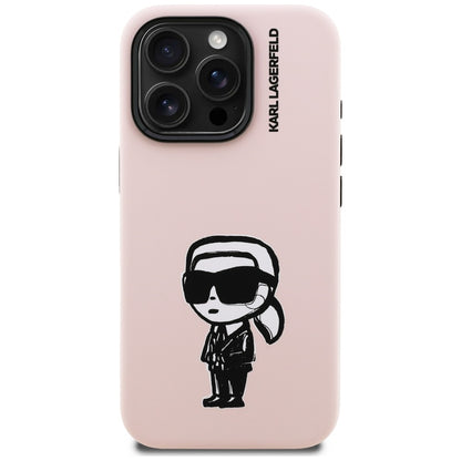 Karl Lagerfeld Silicone Karl Sketch MagSafe Case for iPhone 16 Pro Max - Pink_2