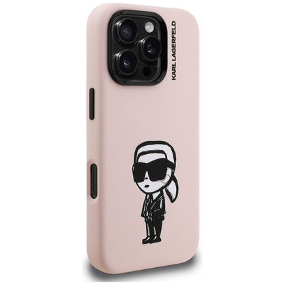 Karl Lagerfeld Silicone Karl Sketch MagSafe Case for iPhone 16 Pro Max - Pink_3