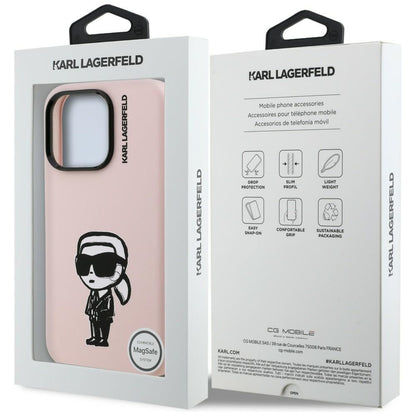 Karl Lagerfeld Silicone Karl Sketch MagSafe Case for iPhone 16 Pro - Pink_7