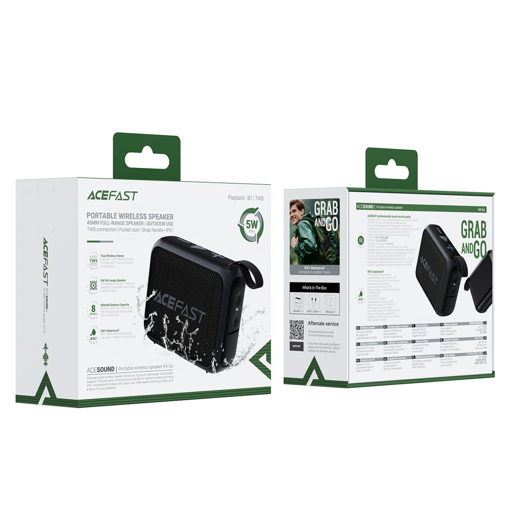 Acefast K4 Go Bluetooth 5.4 Mini Wireless Speaker - Black_8