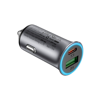 Acefast B16 95W USB-A + USB-C Car Charger - Gray_1