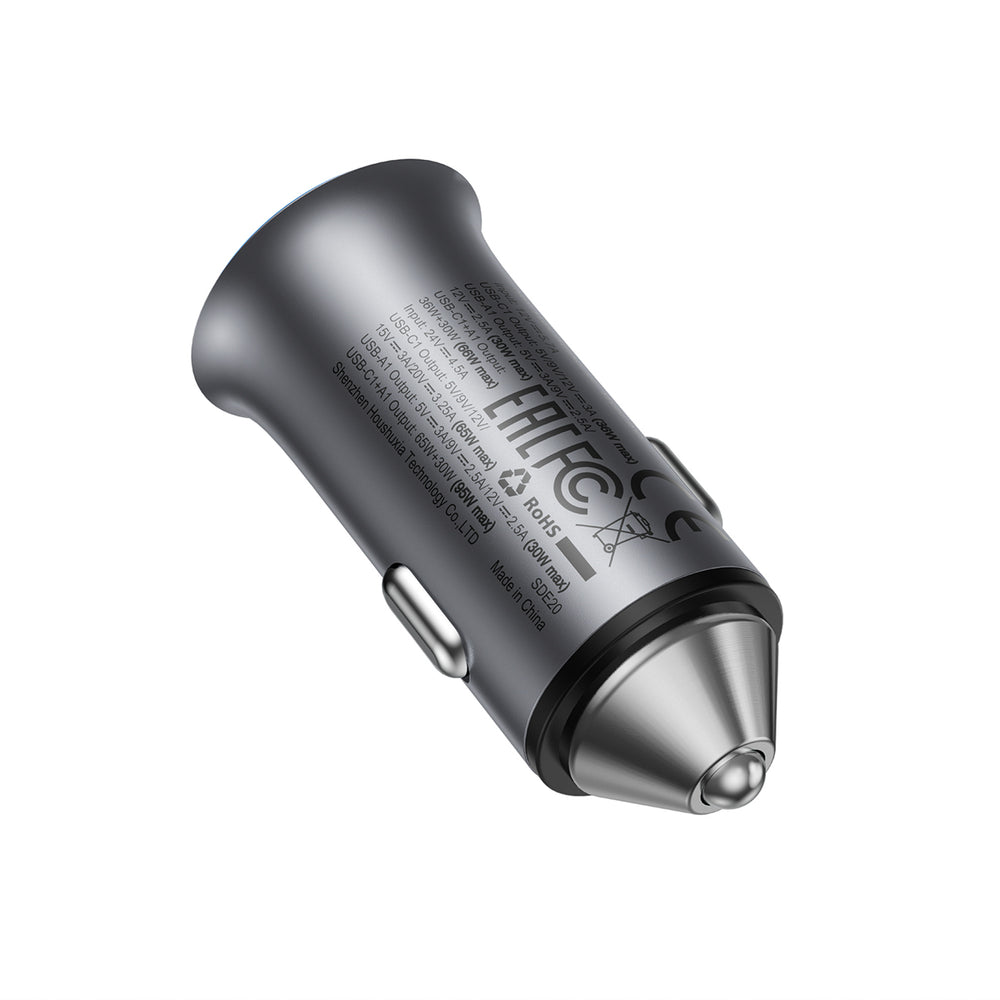 Acefast B16 95W USB-A + USB-C Car Charger - Gray_2