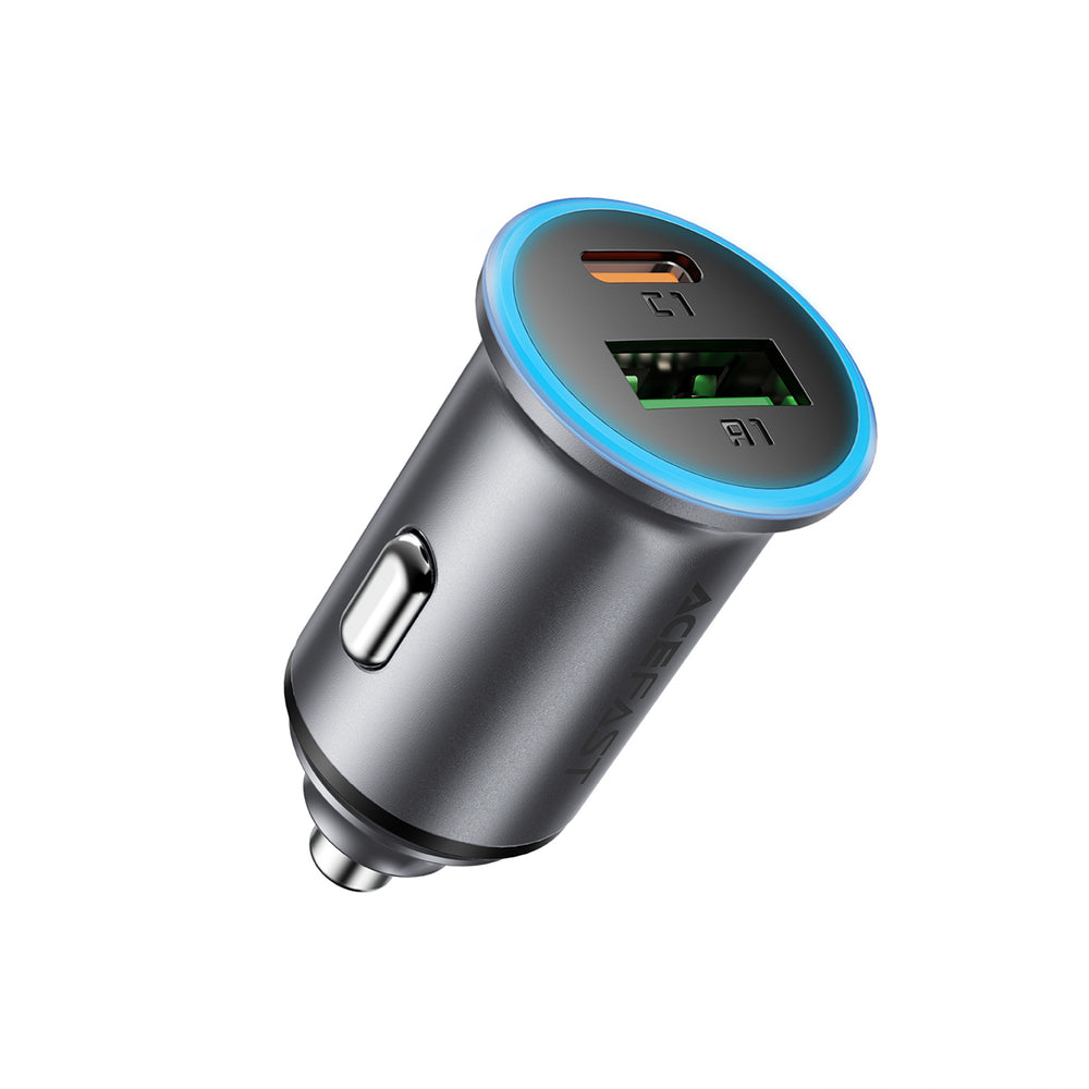 Car Charger Acefast B15, 65W, 3.25A, 1 X USB-A - 1 x USB-C, Grey_0