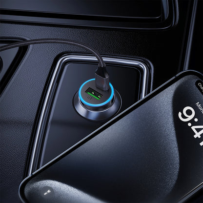 Car Charger Acefast B15, 65W, 3.25A, 1 X USB-A - 1 x USB-C, Grey_5