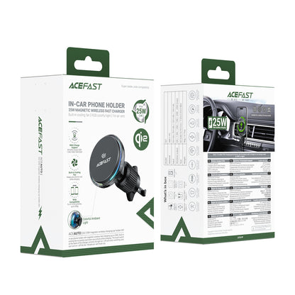 Acefast D61 Magnetic Car Air Vent Holder with Qi2 25W Wireless Charging - Gray_6