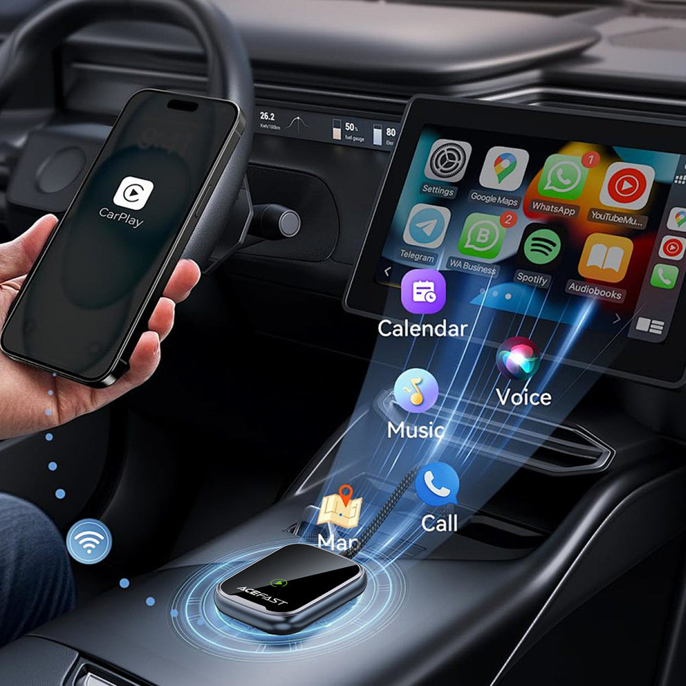 Acefast QC1 Wireless Car Adapter - Gray_4