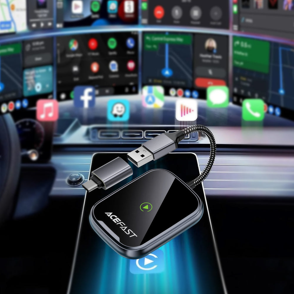 Acefast QC1 Wireless Car Adapter - Gray_5