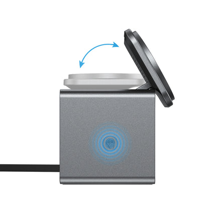 Acefast E34 22.5W 3-in-1 inductive charger with built-in cable for smartphone and smartwatch - gray_2