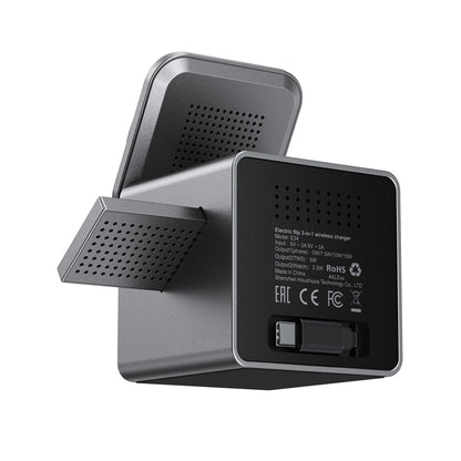 Acefast E34 22.5W 3-in-1 inductive charger with built-in cable for smartphone and smartwatch - gray_3