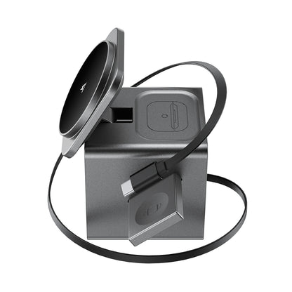 Acefast E34 22.5W 3-in-1 inductive charger with built-in cable for smartphone and smartwatch - gray_4