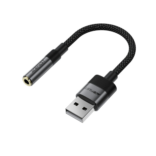 Audio Adapter Acefast J13, USB-A - 3.5mm, Black _0