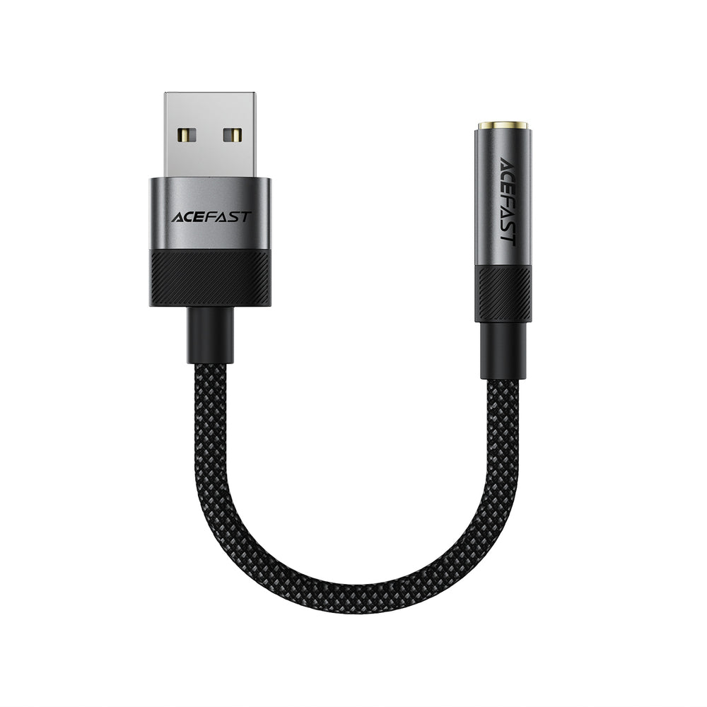Audio Adapter Acefast J13, USB-A - 3.5mm, Black _1