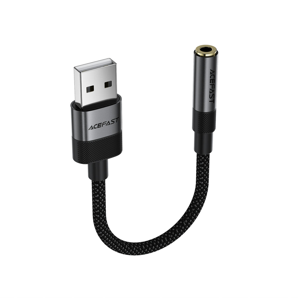 Audio Adapter Acefast J13, USB-A - 3.5mm, Black _3