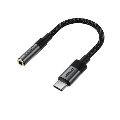 USB-C to 3.5mm Audio Adapter Acefast J12, Black_0