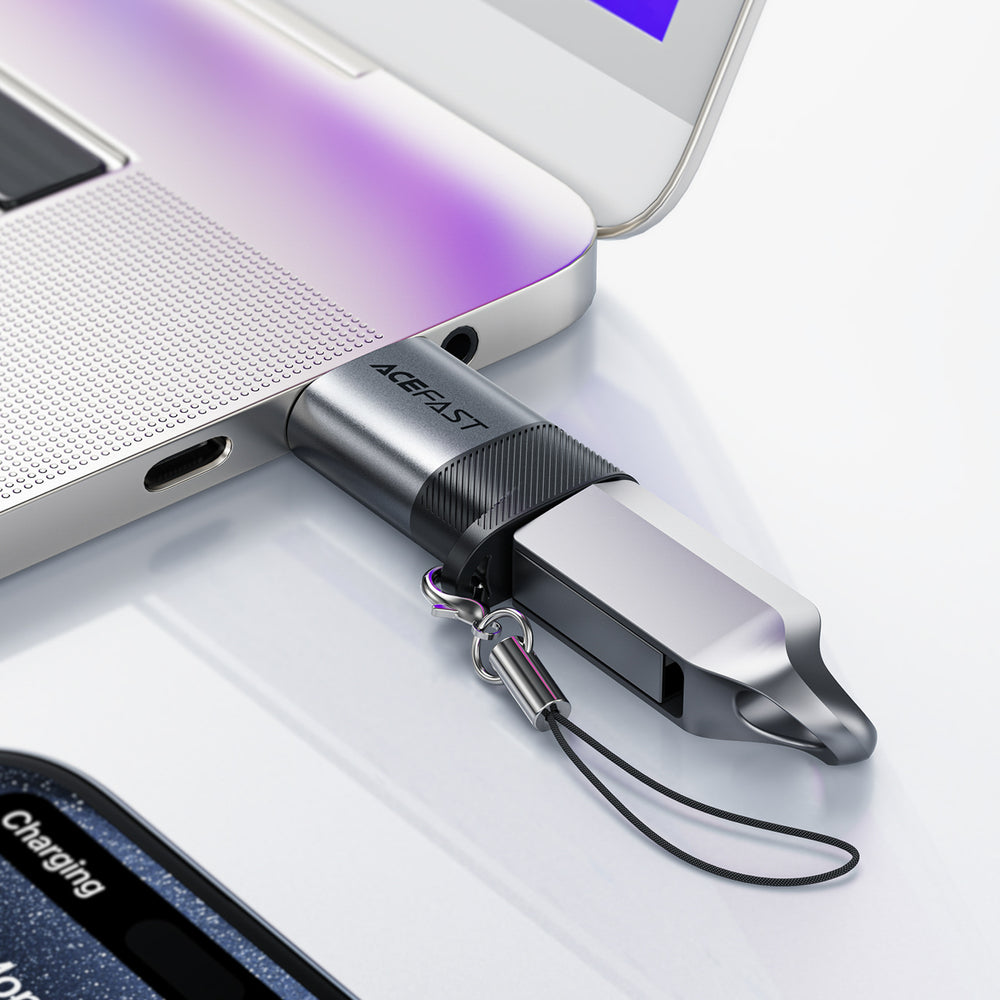 USB-C to USB-A Adapter Acefast J8, Grey_5