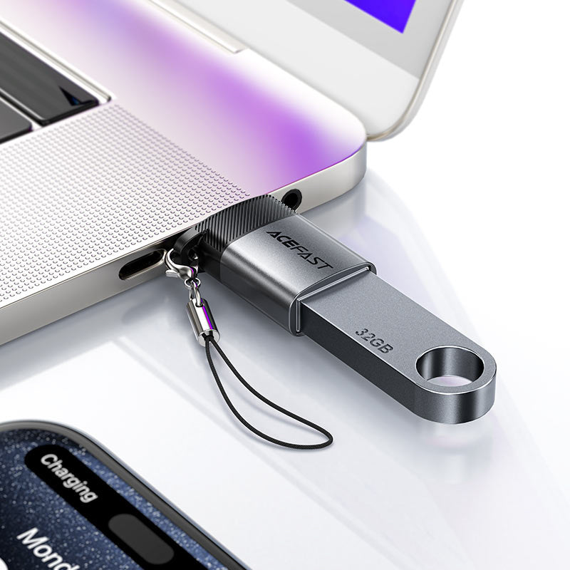 USB-C to USB-A OTG Adapter Acefast J7, Grey_4