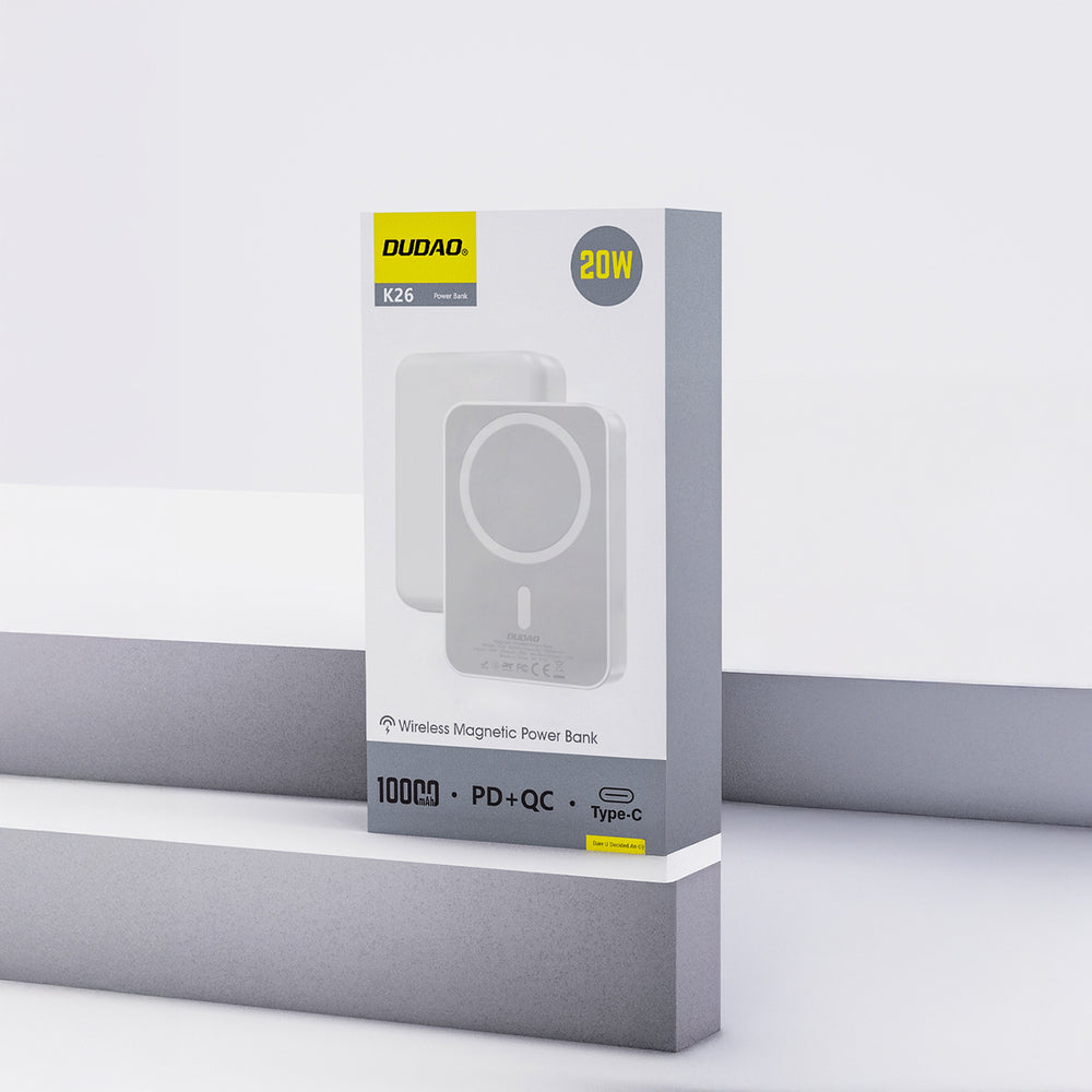 Dudao K26 Power Bank 10000mAh 20W USB-A / USB-C / MagSafe - White_7