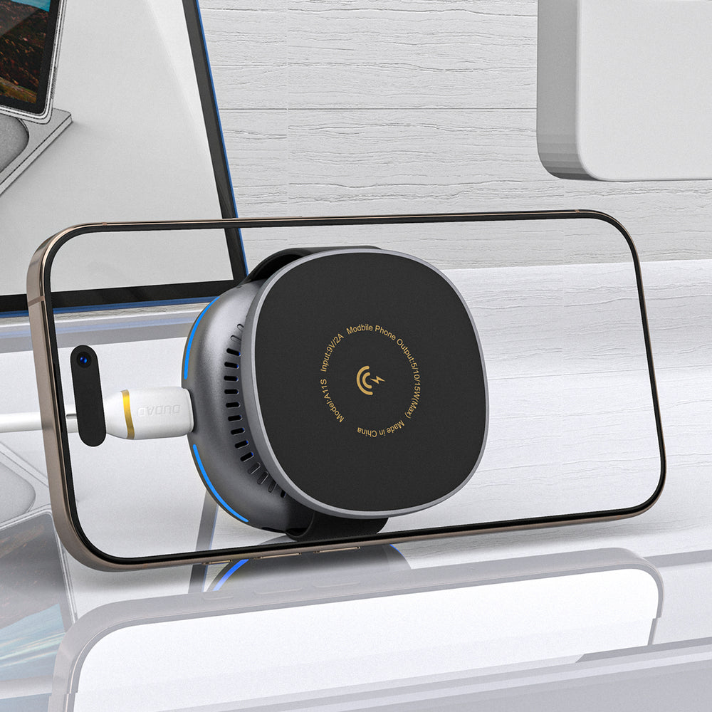 Dudao A11S 3-in-1 Wireless Charger Compatible with MagSafe Smartphone Smartwatch Headphones - Black_5