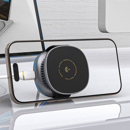 Dudao A11S 3-in-1 Wireless Charger Compatible with MagSafe Smartphone Smartwatch Headphones - Black_5