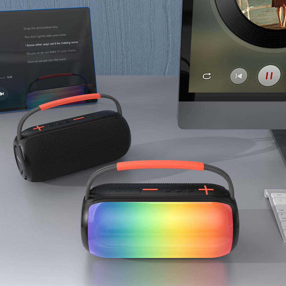 Dudao Y21 Wireless Speaker with RGB Backlight Bluetooth 5.3 - Black_4
