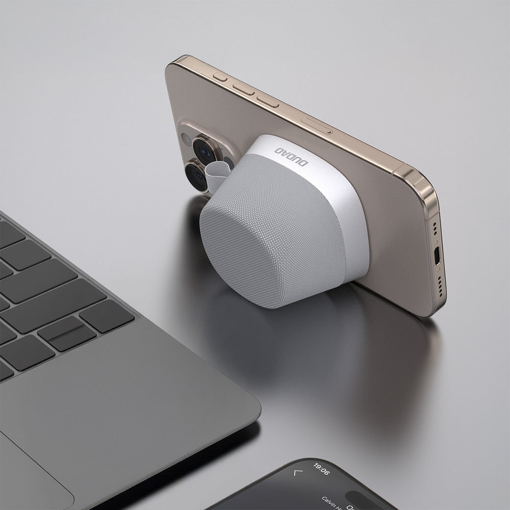 Dudao Y20 Wireless Speaker with Magnetic Mount Bluetooth 5.3 - Silver_3