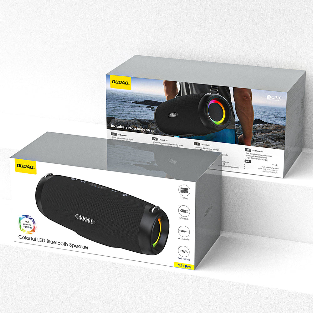Dudao Y21Pro Wireless Speaker with RGB Backlight Bluetooth 5.3 - Black_10