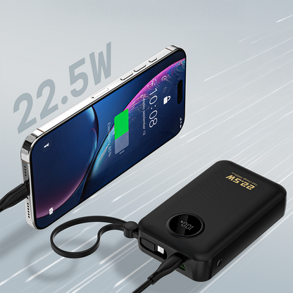 Dudao K14+ Powerbank 20000mAh 22.5W USB-C / USB-A / Built-in Lightning and USB-C Cables - Black_9