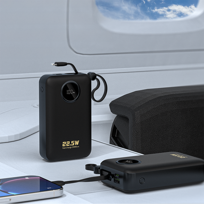 Dudao K14+ Powerbank 20000mAh 22.5W USB-C / USB-A / Built-in Lightning and USB-C Cables - Black_10