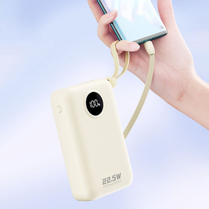 Dudao K14+ Powerbank 20000mAh 22.5W USB-C / USB-A / Built-in Lightning and USB-C Cables - White_2
