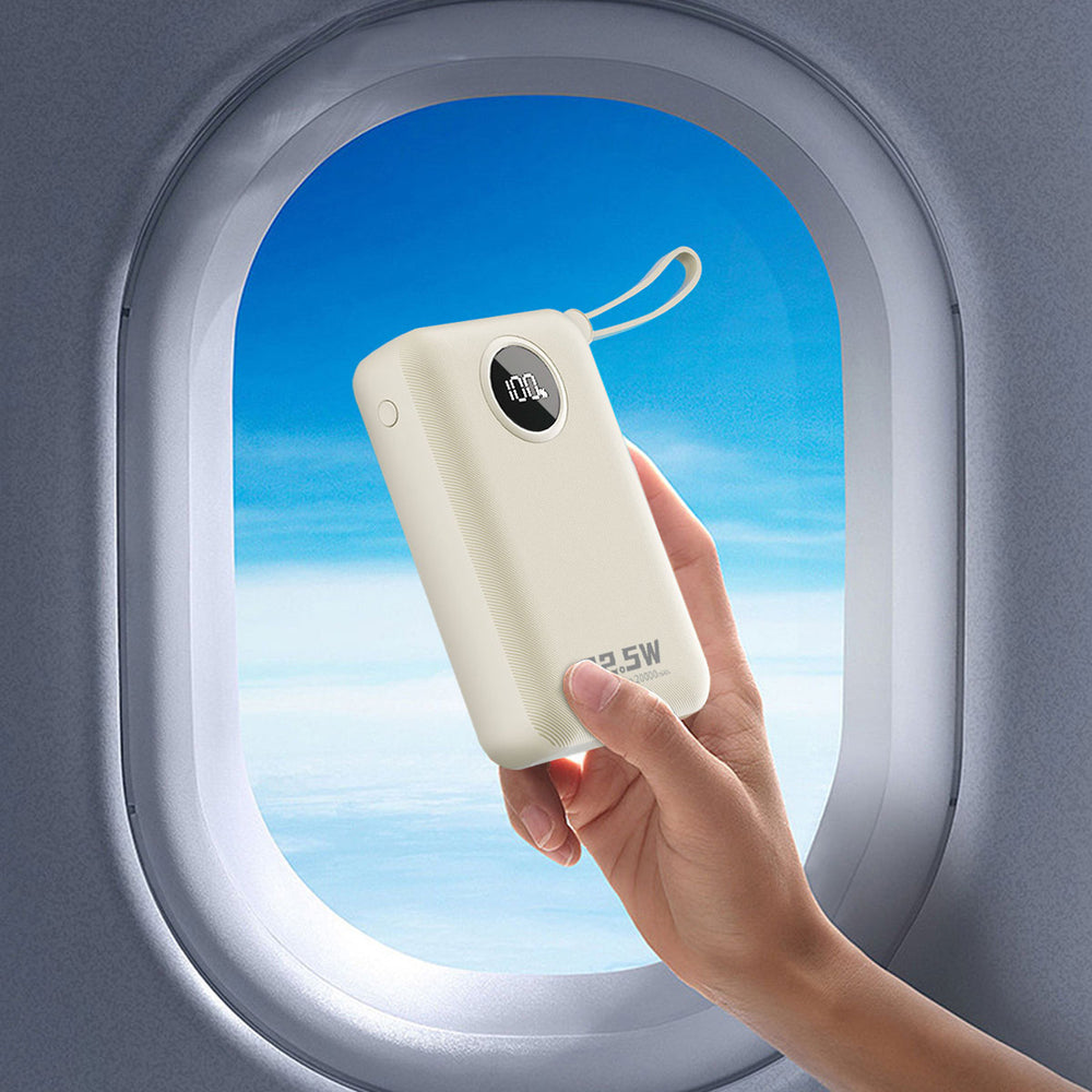 Dudao K14+ Powerbank 20000mAh 22.5W USB-C / USB-A / Built-in Lightning and USB-C Cables - White_6