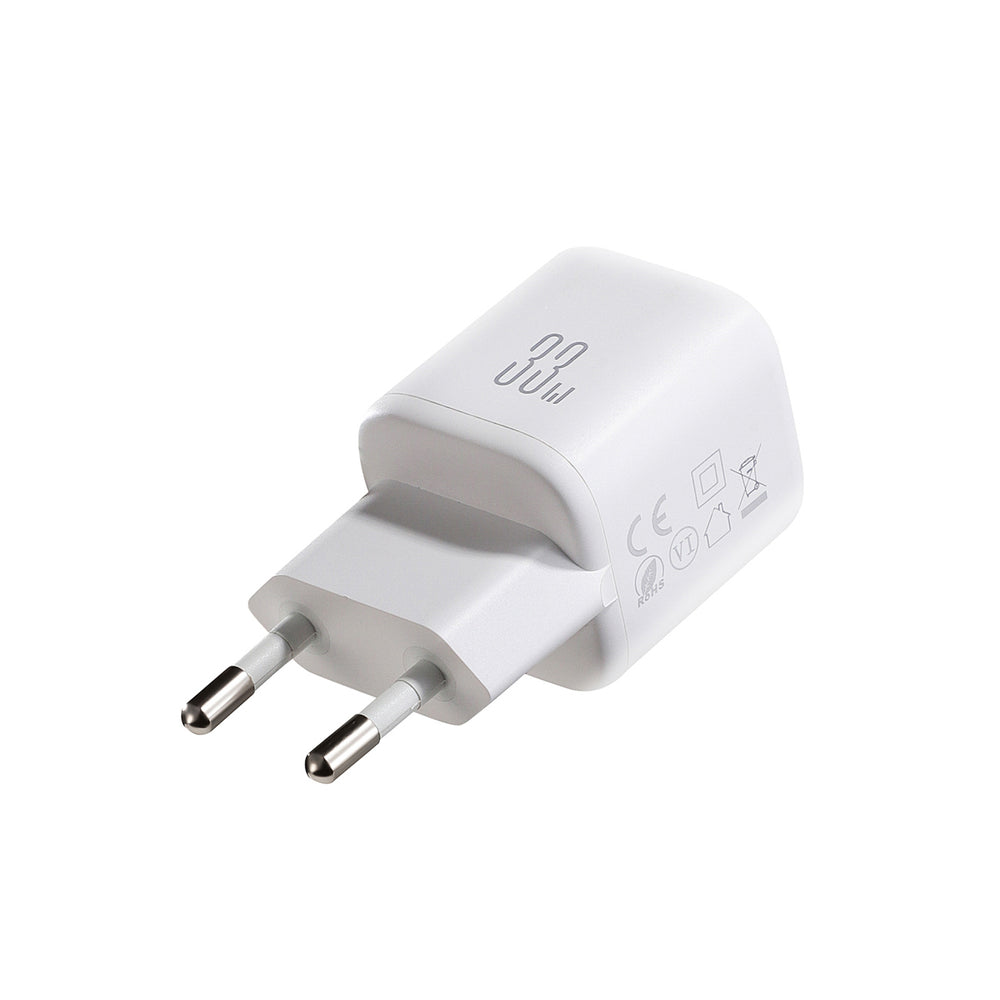 Joyroom JR-TG7 33W USB-A + USB-C Wall Charger with 60W USB-C to USB-C 1m Cable - White_0