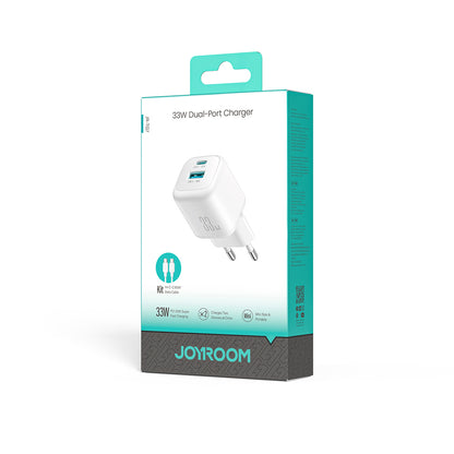Joyroom JR-TG7 33W USB-A + USB-C Wall Charger with 60W USB-C to USB-C 1m Cable - White_7