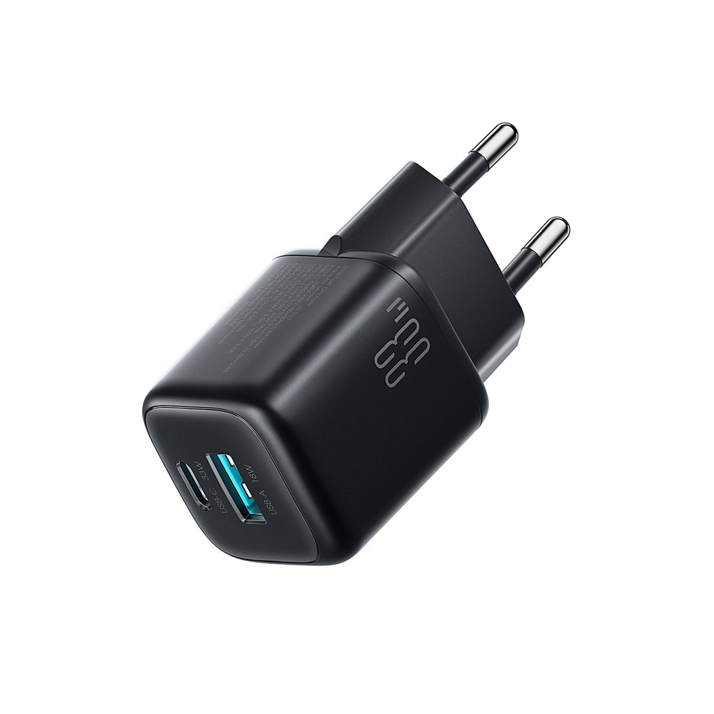 Joyroom JR-TG7 33W USB-A + USB-C Wall Charger with 60W USB-C to USB-C 1m Cable - Black_0