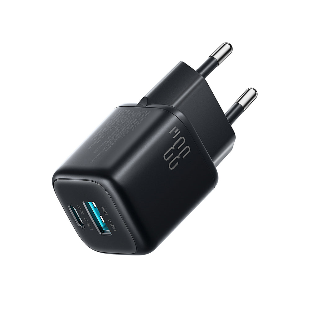 Joyroom JR-TG7 33W USB-A + USB-C Wall Charger with 60W USB-C to USB-C 1m Cable - Black_1