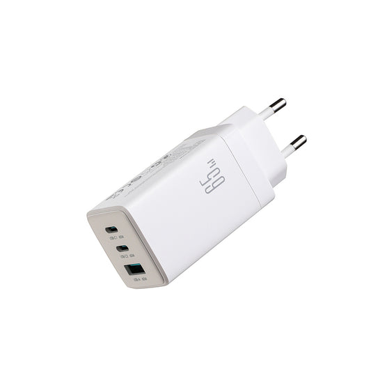 Joyroom JR-TG10 65W GaN 2x USB-C + USB-A wall charger with 65W USB-C - USB-C 1.2m cable - white_0