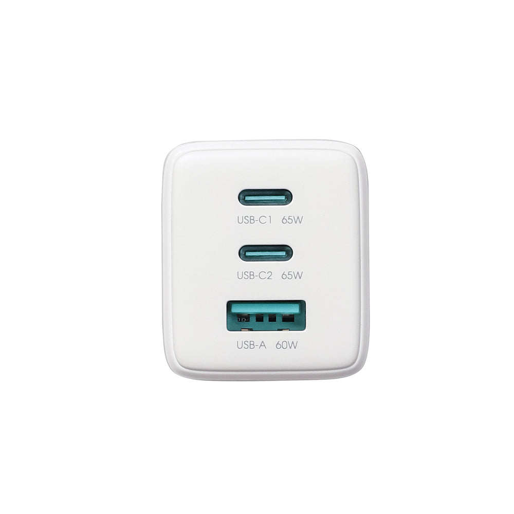 Joyroom JR-TG10 65W GaN 2x USB-C + USB-A wall charger with 65W USB-C - USB-C 1.2m cable - white_4