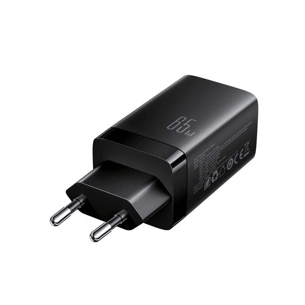 Wall Charger Joyroom JR-TG10, 65W, 3.25A, 1 x USB-A - 2 x USB-C, with USB-C Cable, Black _6