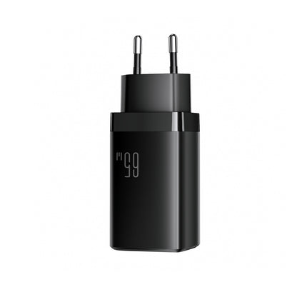 Wall Charger Joyroom JR-TG10, 65W, 3.25A, 1 x USB-A - 2 x USB-C, with USB-C Cable, Black _7
