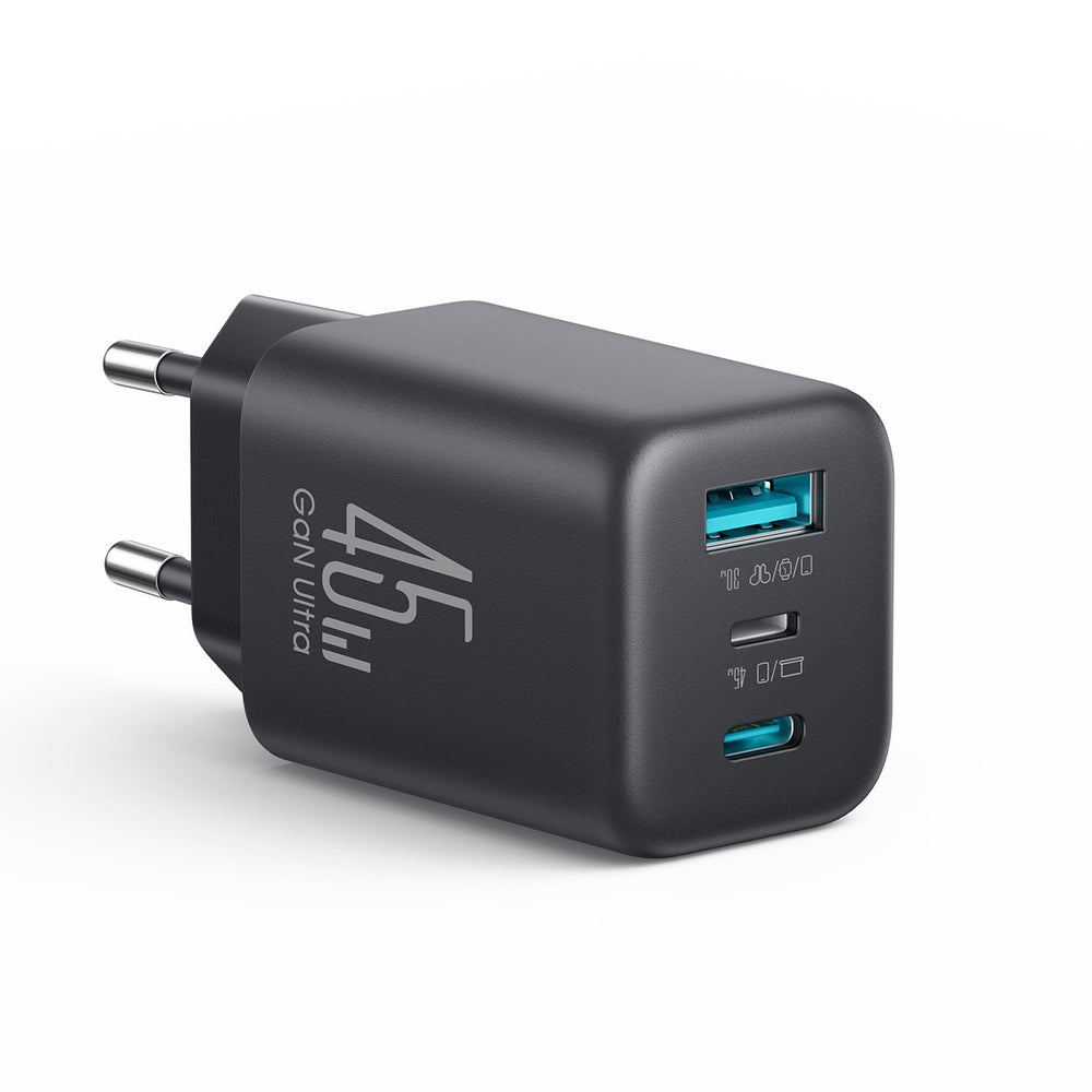 Joyroom JR-TO1 GaN 45 USB-C Lightning USB-A Wall Charger - Black_2