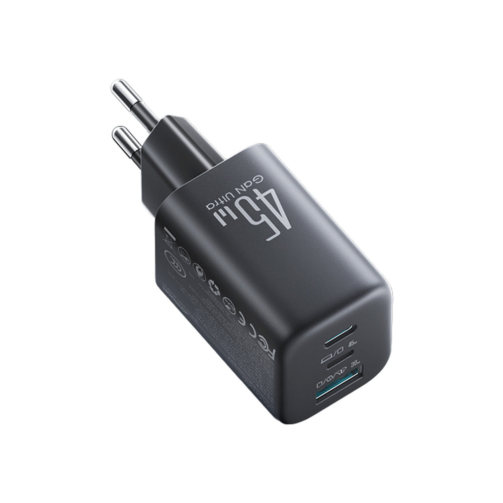 Joyroom JR-TO1 GaN 45 USB-C Lightning USB-A Wall Charger - Black_4