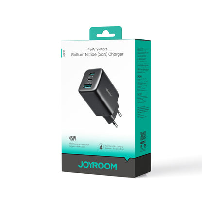 Joyroom JR-TO1 GaN 45 USB-C Lightning USB-A Wall Charger - Black_6
