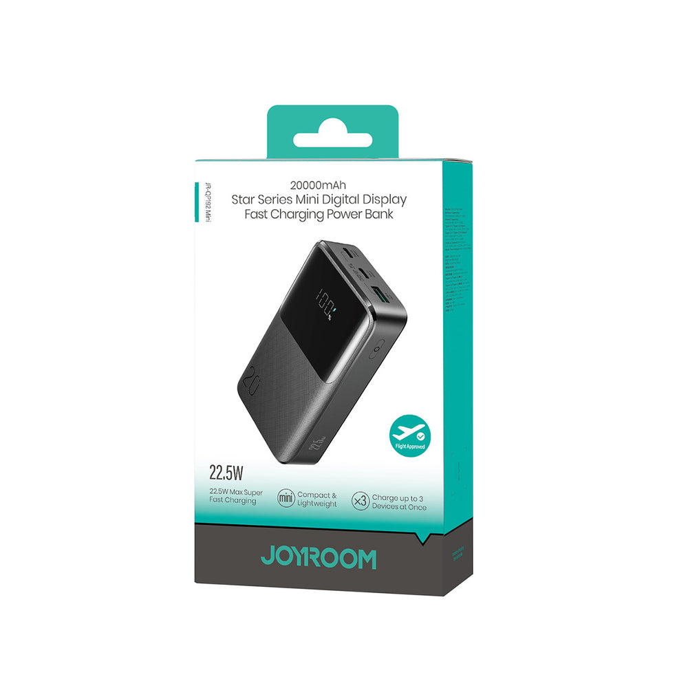 Joyroom JR-QP192 Star Series Mini 20000mAh 22.5W Powerbank with Digital Display - Black_6