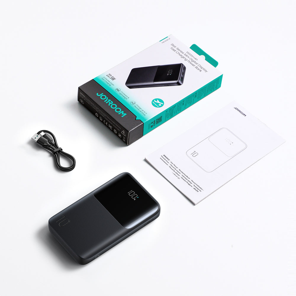 Joyroom JR-QP191 Star Series Mini 10000mAh 22.5W Powerbank with Digital Display - Black_7