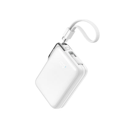 Joyroom JR-PBF27 Pro 10000mAh 30W Power Bank with Built-in USB-C Cable and Additional Bidirectional USB-C to Lightning Cable - White_0